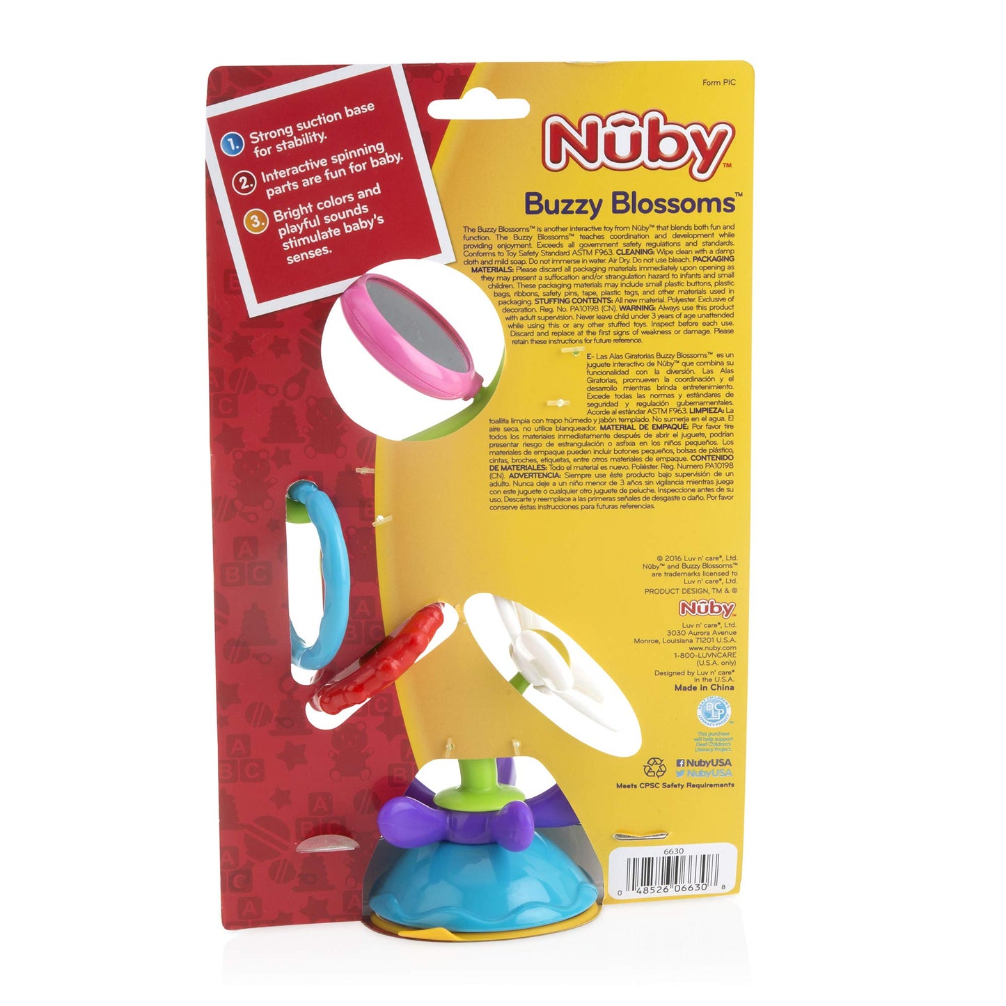 Nuby Silly Spinwheel Toy with Suction Base - Interactive High Chair Toy for Babies and Toddlers - 6+ Months