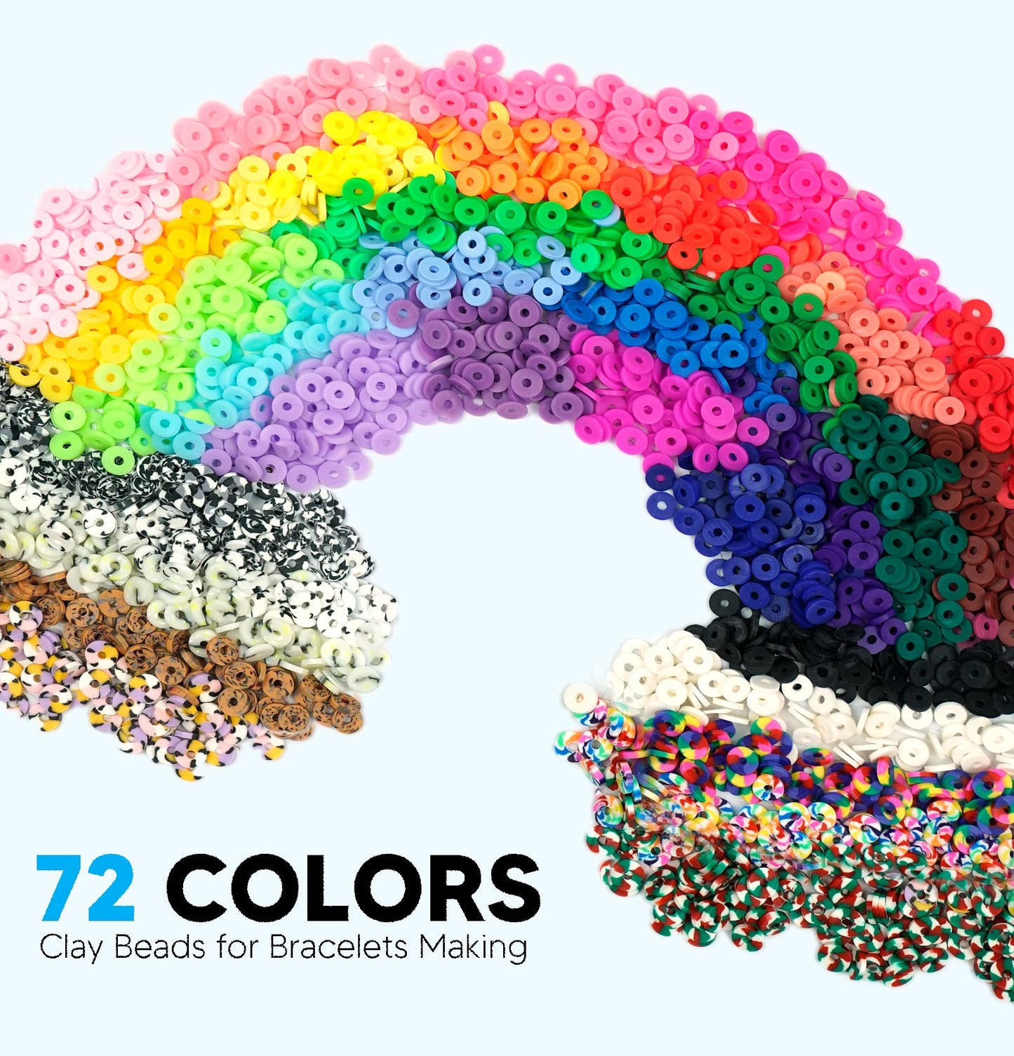 Dowsabel Clay Beads Bracelet Making Kit for Beginner, 5000 Pcs Preppy Polymer Clay Beads with Charms Kit for Jewelry Making, DIY Arts and Crafts Birthday Gifts Toys for Kids Age 6-13