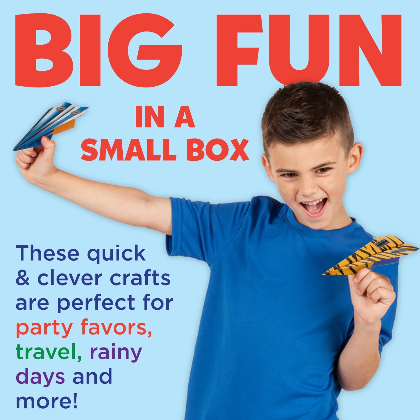 Creativity for Kids Paper Airplane Squadron - Create 20 Paper Airplanes, Crafts for Boys and Girls, Stocking Stuffers and Gift for Boys, Kids Activities for Ages 6-8+