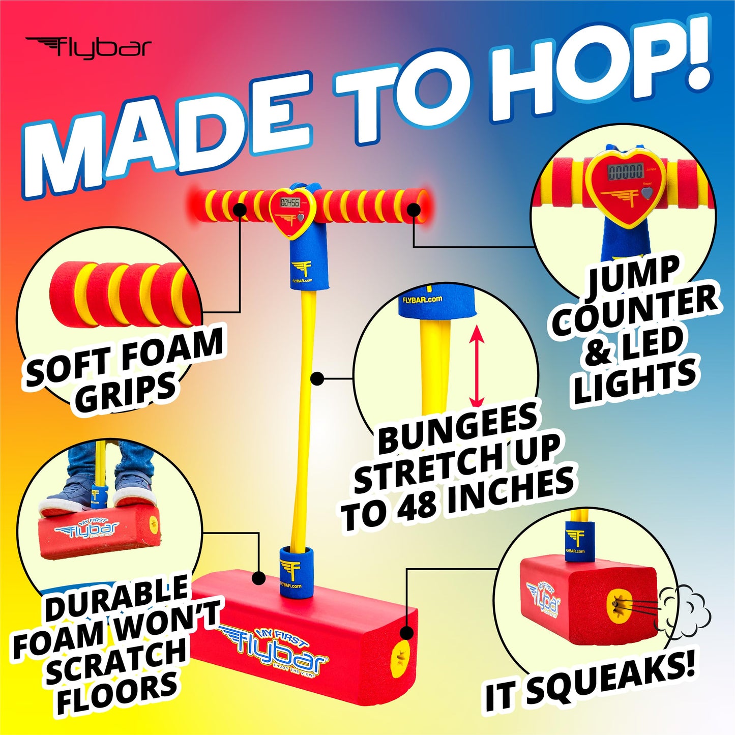 Flybar My First Foam Pogo Jumper for Kids Fun and Safe Pogo Stick for Toddlers