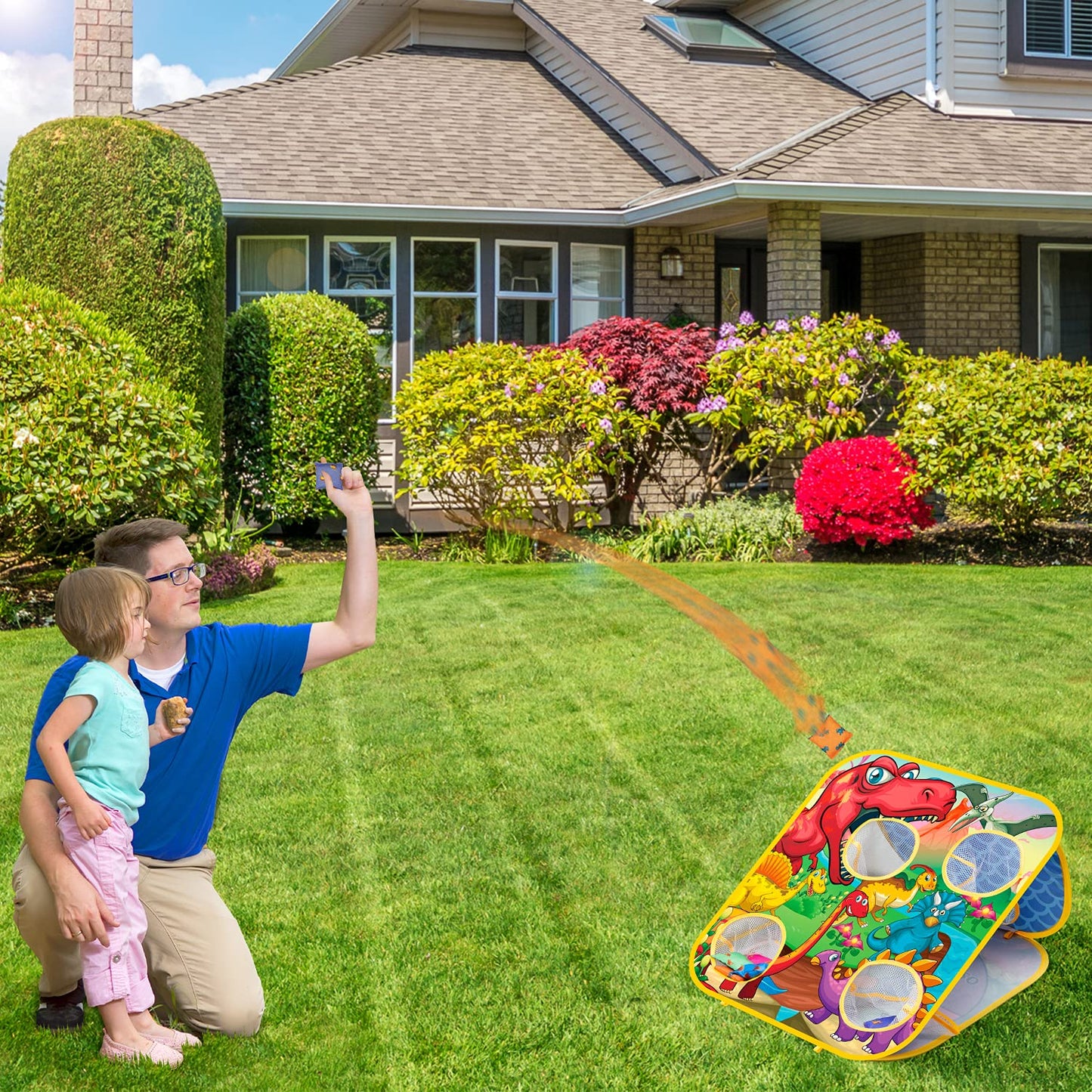 Bean Bag Toss Game for Kids - Cornhole Board Outdoor Toys for Toddlers -Party Activities Carnival Outside Yard Backyard Beach Lawn Games Toy for Kid Boys Girls Age 3 4 5 6 7 8 Year Old Birthday Gifts