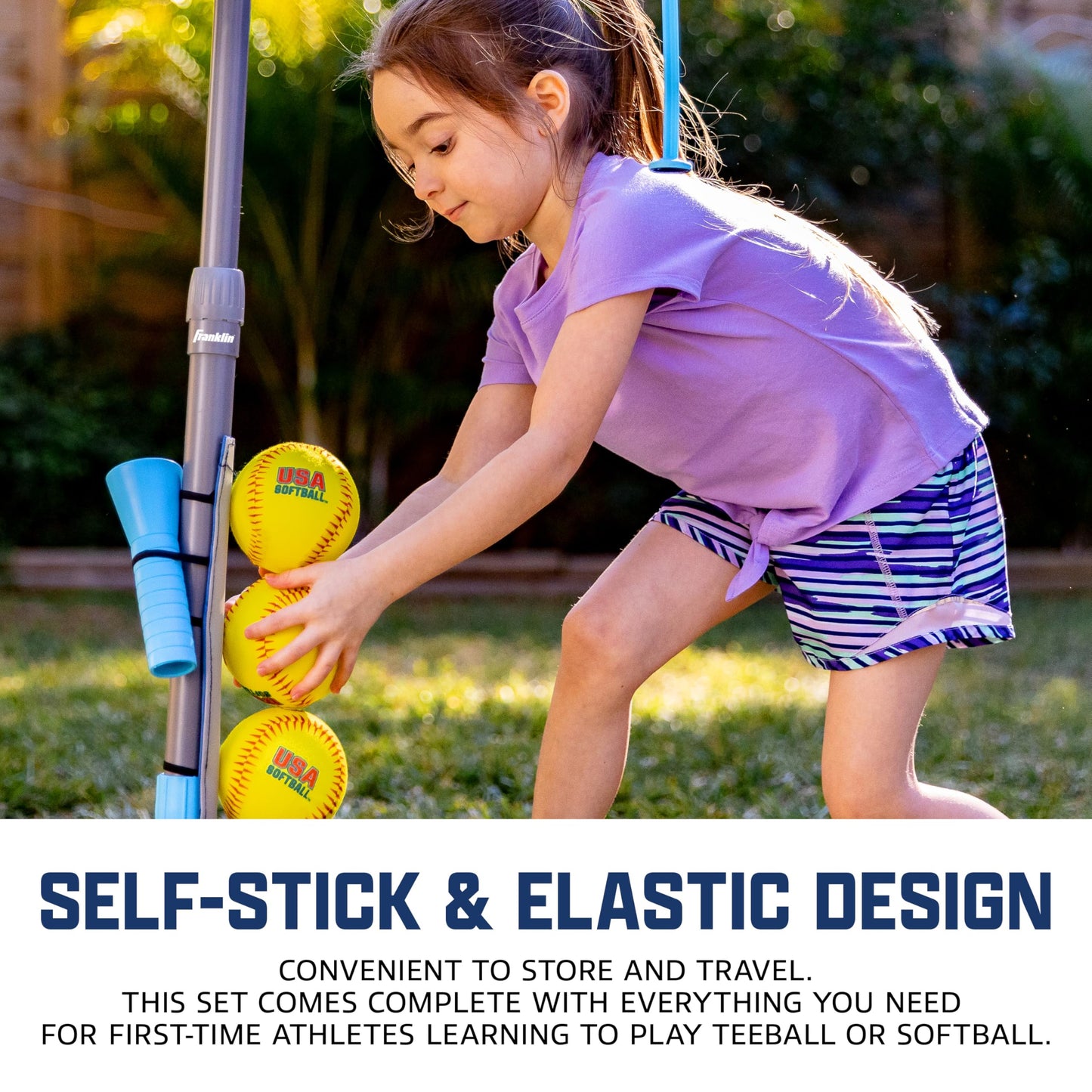 Franklin Sports Grow-with-Me Kids Baseball Batting Tee + Stand Set for Youth + Toddlers - Youth Baseball, Softball + Teeball Hitting Tee Set for Boys + Girls