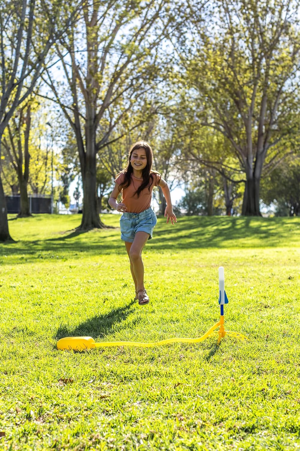 Stomp Rocket Jr Multi-Color Rocket Launcher for Kids, 8 Rockets - Fun Outdoor Kids Gifts for Boys & Girls - STEM Toy Foam Blaster Set Soars Up to 100 Feet - Ages 3 & Up