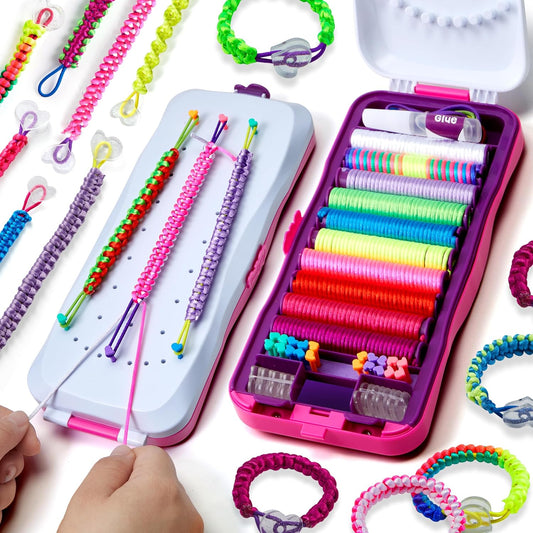Friendship Bracelet Making Kit for Girls - Crafts for Girl - String Bracelets Maker - Gifts for 8-12 Year Old Kid - Birthday Gift Ideas & Kits Toys Ages 8, 9, 10, 11, 12 - Kids Age 8-12 Olds
